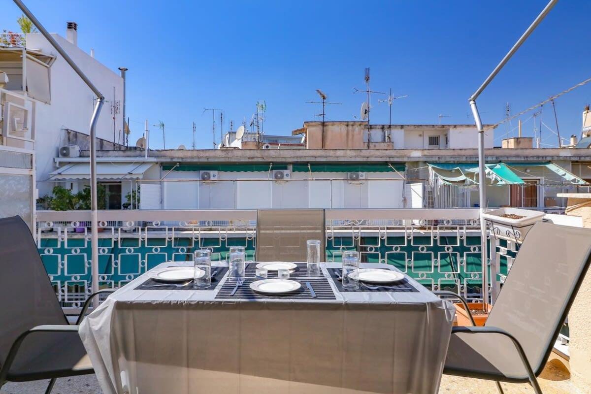 Topfloor Central Apt With Urban Views,3' To Metro Atenas Exterior foto